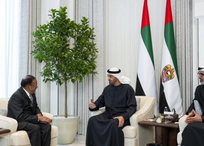 ಯುಎಇ ಅಧ್ಯಕ್ಷರನ್ನು ಭೇಟಿಯಾದ ಎನ್‌ಎಸ್‌ಎ ಅಜಿತ್ ದೋವಲ್ : ಪ್ರಾದೇಶಿಕ ಭದ್ರತೆಯ ಕುರಿತು ಚರ್ಚೆ 