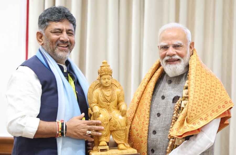 DK Shivakumar met PM Modi for the first time as Chief Minister